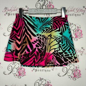 Sunsets skirt butterfly pattern bright skort swimming bathing suit material y2k